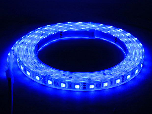 LED�e�[�v���C�g (�u���[) IP67 �V���R���`���[�u 2.5m